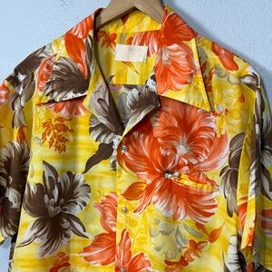 Vintage 70's Shoreline Hawaii Floral Aloha Shirt